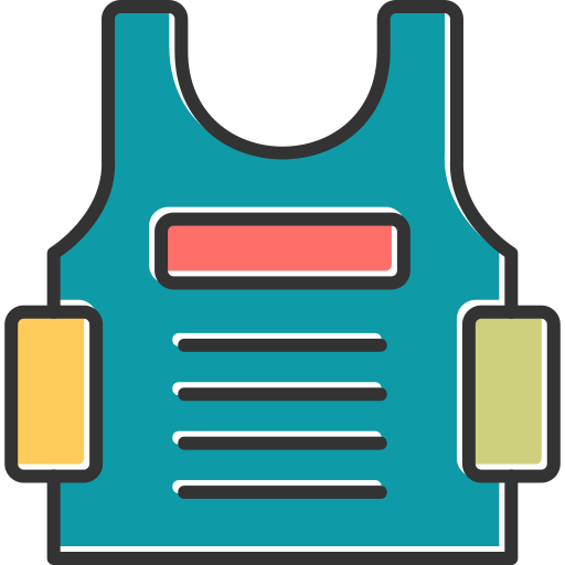 Bulletproof vest Generic Color Omission icon