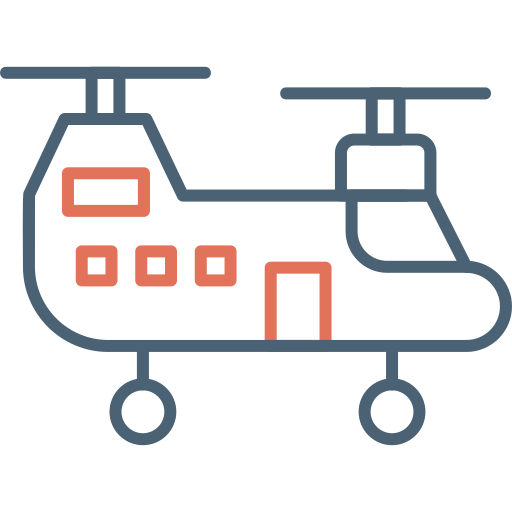 hélicoptère Generic Outline Color Icône