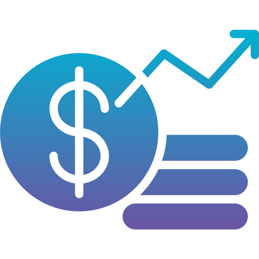 crescimento do dinheiro Generic Flat Gradient Ícone