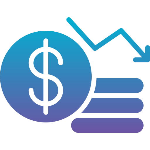 Money loss Generic Flat Gradient icon