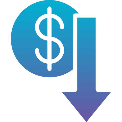 Money loss Generic Flat Gradient icon