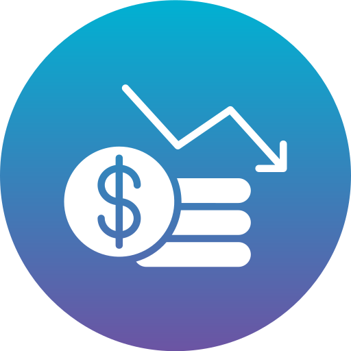 geld verlies Generic Flat Gradient icoon
