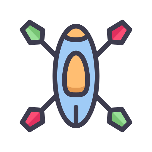 kajak Generic Outline Color icon