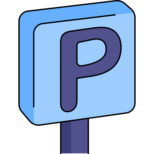 segno di parcheggio Generic Thin Outline Color icona