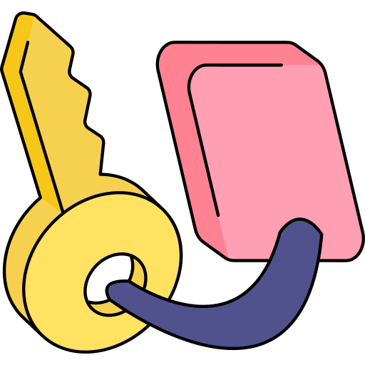 llave de la habitación Generic Thin Outline Color icono