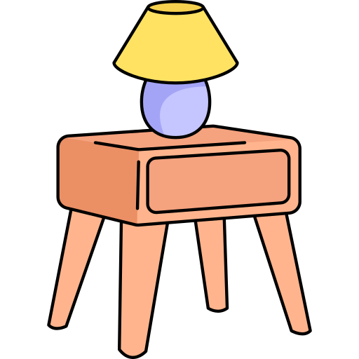 Nightstand Generic Thin Outline Color icon