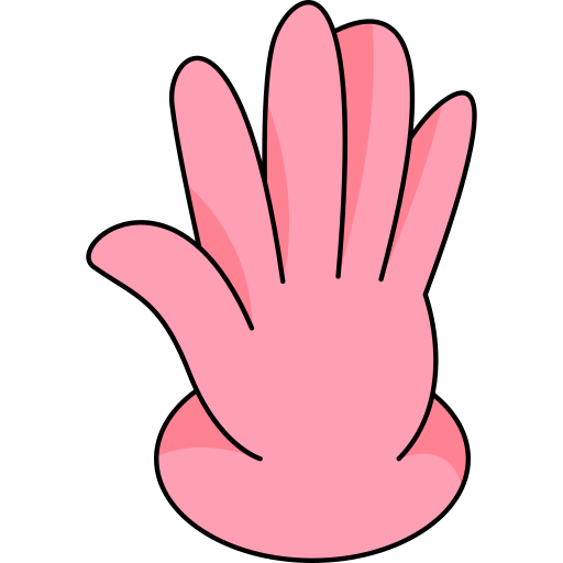 schoonmaak handschoenen Generic Thin Outline Color icoon