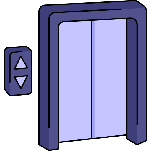 ascensor Generic Thin Outline Color icono