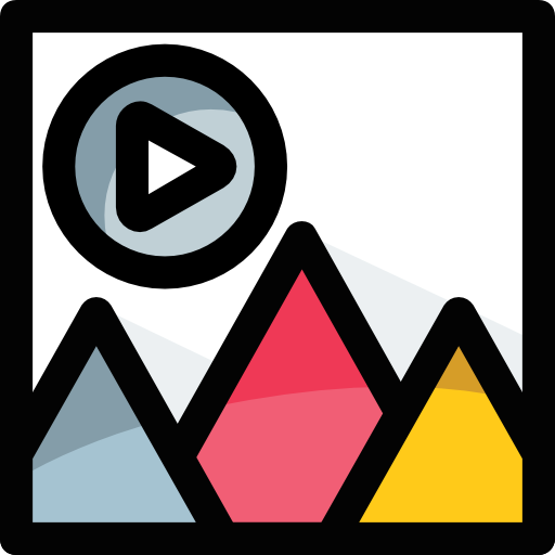 arquivo de vídeo Prosymbols Lineal Color Ícone
