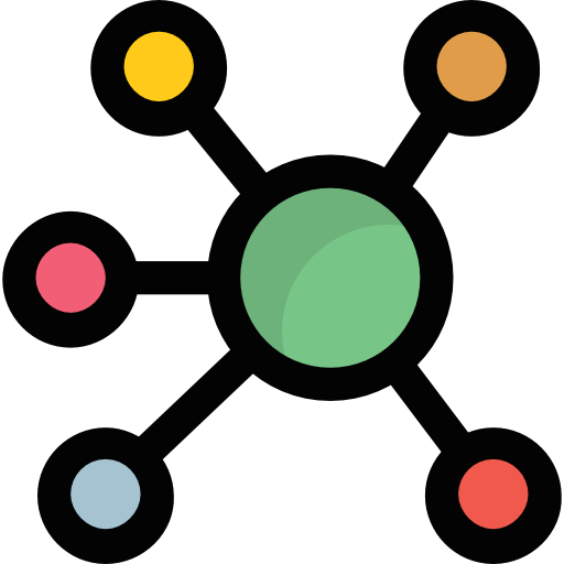 netwerk Prosymbols Lineal Color icoon