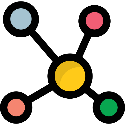 rede Prosymbols Lineal Color Ícone