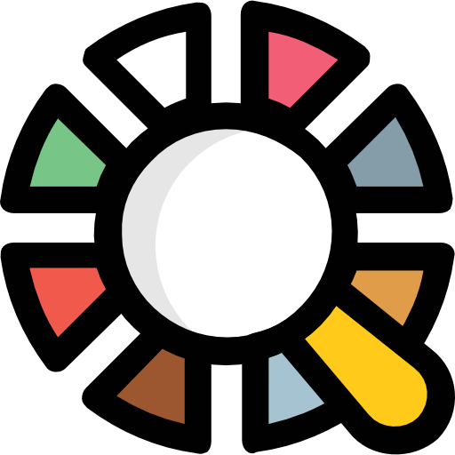 grafico a torta Prosymbols Lineal Color icona