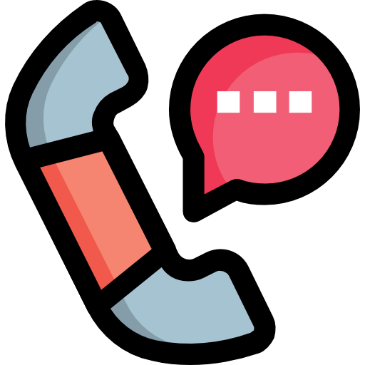 telefoongesprek Prosymbols Lineal Color icoon