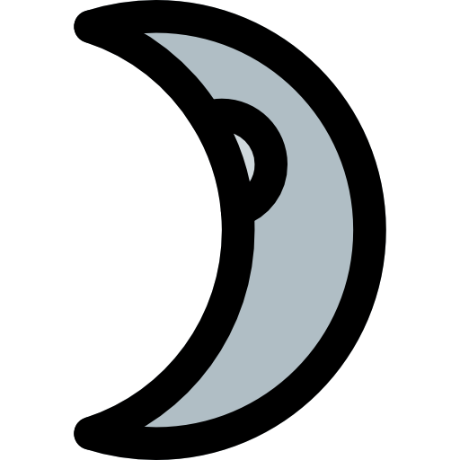 Half moon Pixel Perfect Lineal Color icon