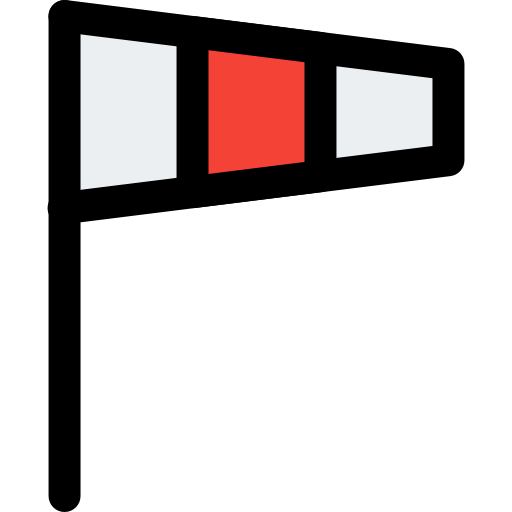 znak wiatru Pixel Perfect Lineal Color ikona