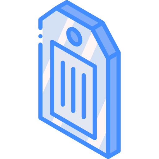 Price tag Basic Miscellany Blue icon