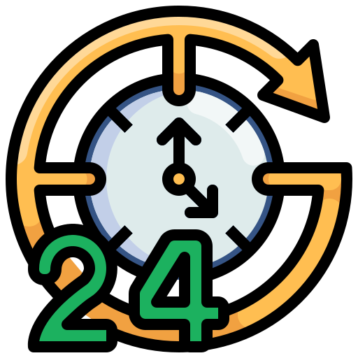 24 hours Generic Outline Color icon
