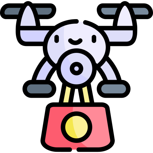 Quadcopter Kawaii Lineal color icon