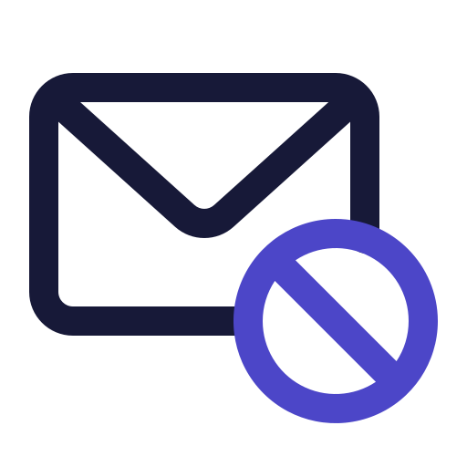 Email blocker Generic Outline Color icon