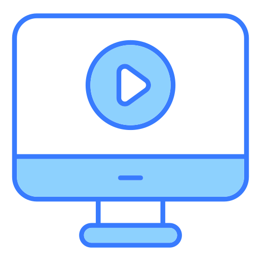 Video blog Generic Blue icon