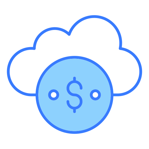servizi bancari in cloud Generic Blue icona