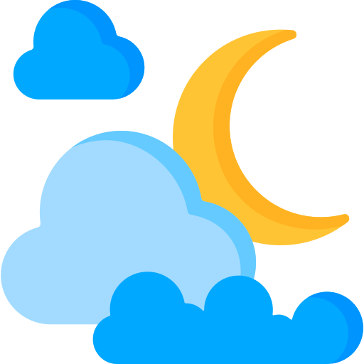Cloudy night Special Flat icon