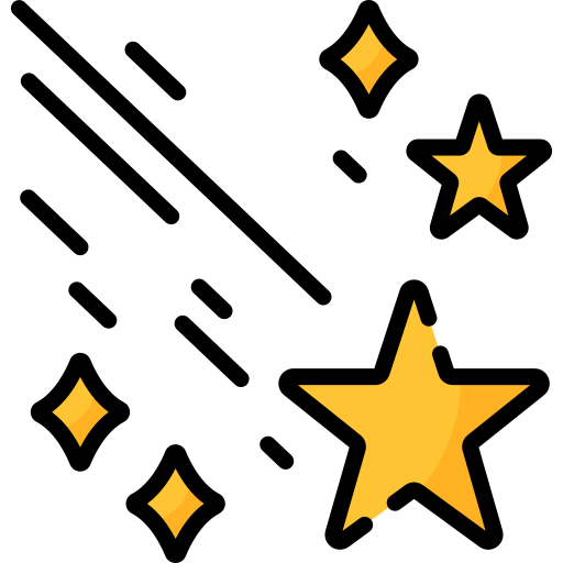 Falling star Special Lineal color icon