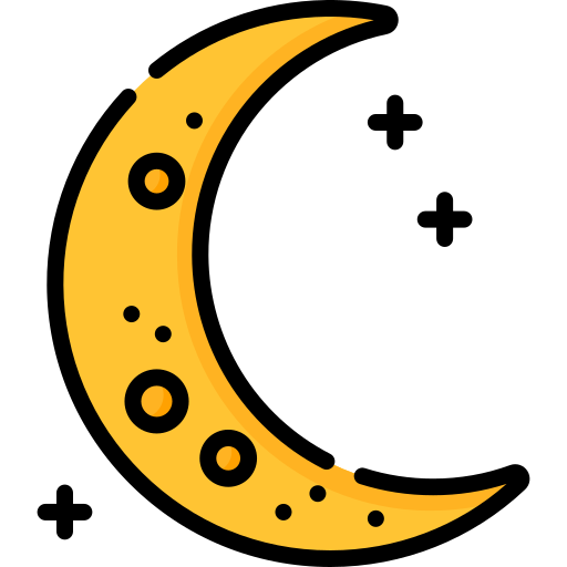 luna crescente Special Lineal color icona