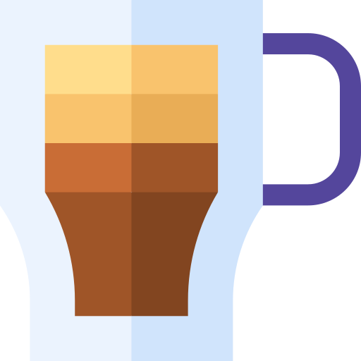 koffie Basic Straight Flat icoon