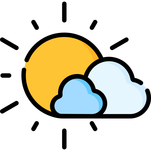 parzialmente nuvoloso Special Lineal color icona