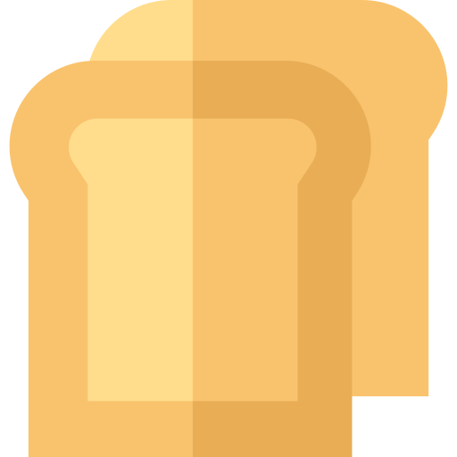 geroosterd brood Basic Straight Flat icoon