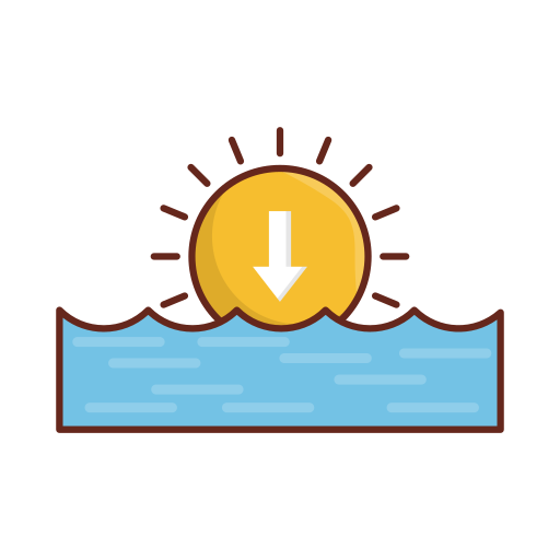 sonnenuntergang Generic Outline Color icon