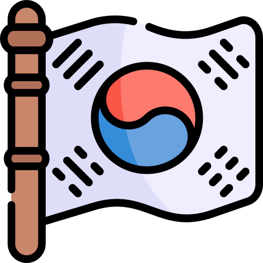 korea południowa Kawaii Lineal color ikona