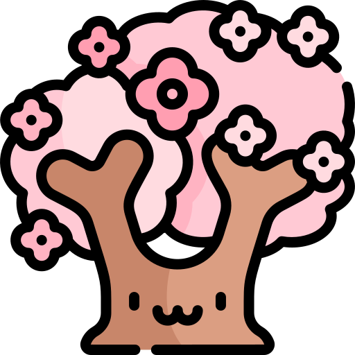桜 Kawaii Lineal color icon