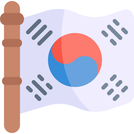 korea południowa Kawaii Flat ikona