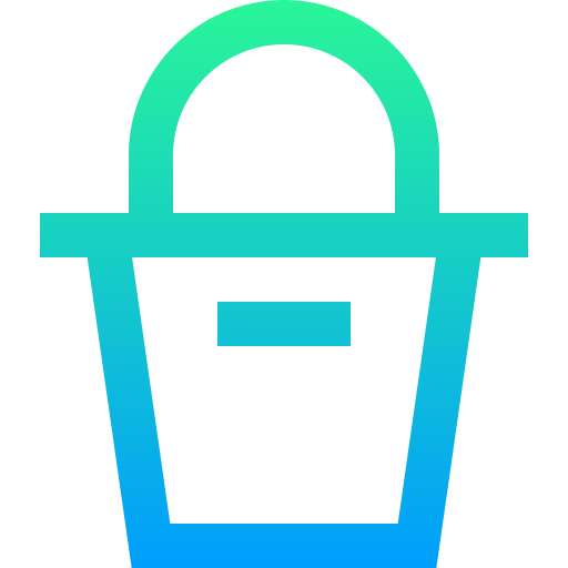 Bucket Super Basic Straight Gradient icon
