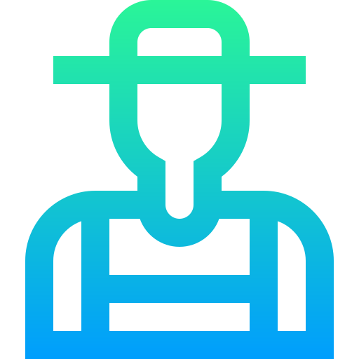 Farmer Super Basic Straight Gradient icon