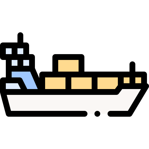 船 Detailed Rounded Lineal color icon