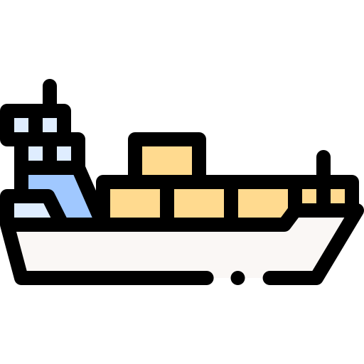 navio Detailed Rounded Lineal color Ícone