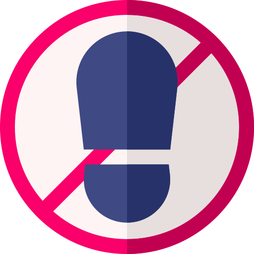 Do not walk Basic Straight Flat icon