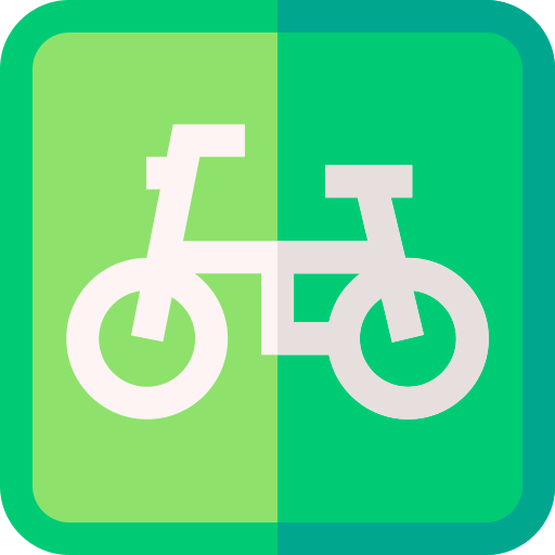 Bicycle Basic Straight Flat icon