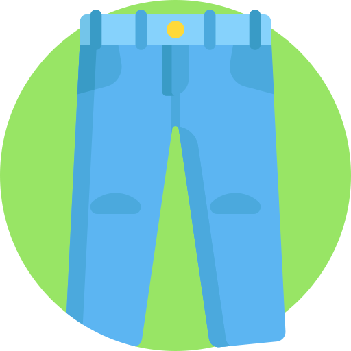 jeans Detailed Flat Circular Flat Icône