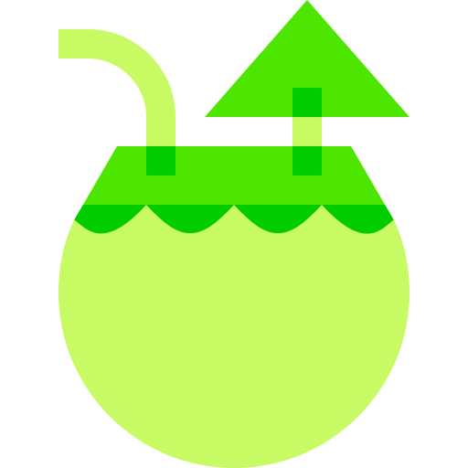 코코넛 음료 Basic Sheer Flat icon