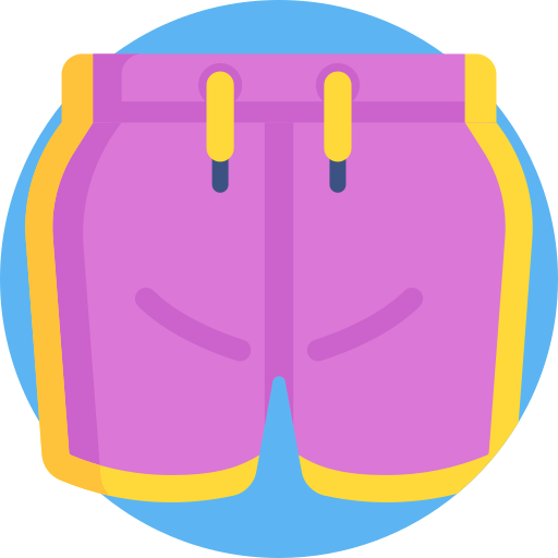 pantalones cortos Detailed Flat Circular Flat icono