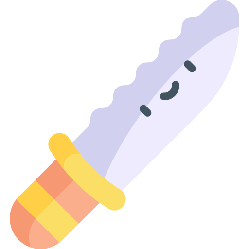 Knife Kawaii Flat icon