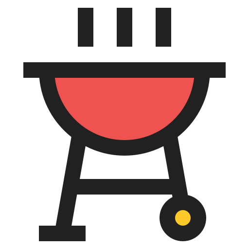 Bbq Generic Outline Color icon