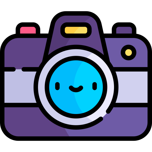 aparat fotograficzny Kawaii Lineal color ikona
