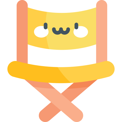 Folding chair Kawaii Flat icon