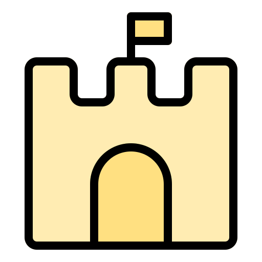 Sand castle Generic Outline Color icon