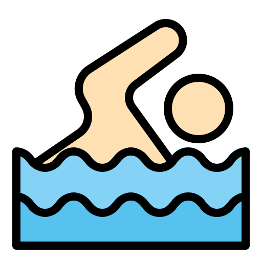 natation Generic Outline Color Icône
